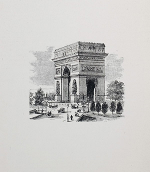 Alte Ansicht Paris Arc-de-Triomphe Arc de Triomphe.,  1870