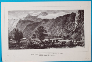 Aus der Schweiz: Bahnlinie der Bürigbahn, von Meiringen aus gesehen. Aus der Schweiz: Bahnlinie der Bürigbahn, von Meiringen aus gesehen., 1805
