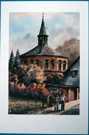 Alte Ansicht Saarbrücken Bischmisheim Bischmisheim Pfarrkirche, 1981