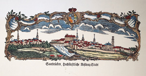Alte Ansicht Saarbrücken Saarbrücken, Hochfürstliche Residenz-Stadt