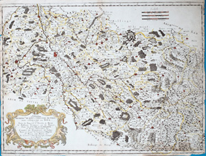 Alte Landkarte Metz Toul Nancy Pont-a-Mousson Vogesen Dieuze Tarquinpol  Toul Metz Duce Lorraine,  1670
