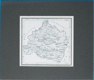 Alte Landkarte Pfalz, Kircheimbolanden Speyer Kandel Hinterweidental Zweibrücken Homburg Kaiserslautern Kusel Alte Landkarte Bayerische Rheinpfalz,  1850