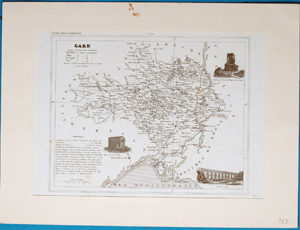 Alte Karte Südfrankreich  Alte Karte Südfrankreich ,  1870