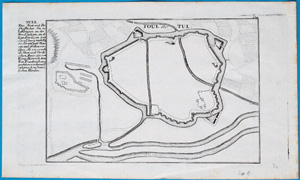 Alte Landkarte Toul Frankreich Citadelle Ville TOUL TUL,  1705