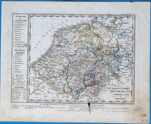 Alte Landkarte Deutschland Holland Belgien NORDWESTLICHES DEUTSCHLAND, Niederlande und Belgien,  1864
