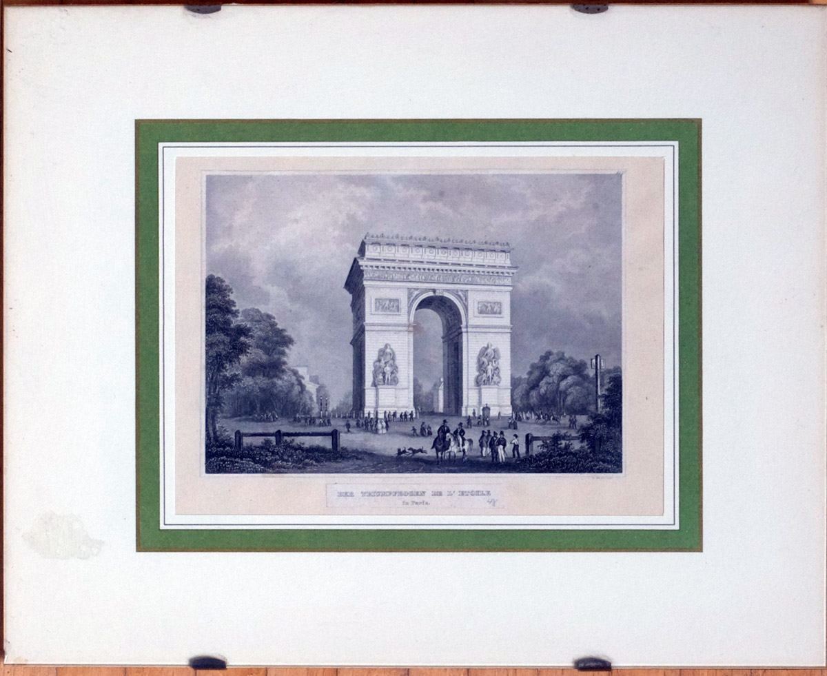 DER TRIUMPHBOGEN DE 'L ETOILE in Paris DER TRIUMPHBOGEN DE 'L ETOILE in Paris,  1850